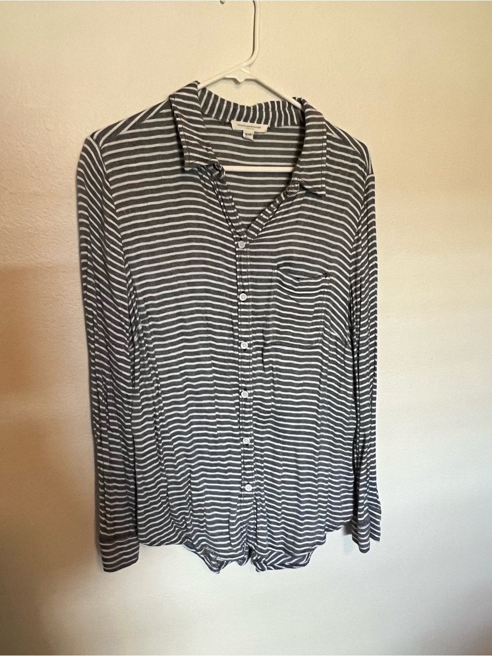 Beach lunch lounge Striped Button Up